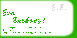 eva barkoczi business card