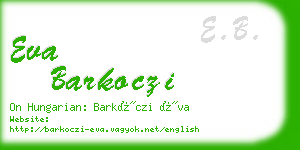 eva barkoczi business card